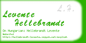 levente hellebrandt business card